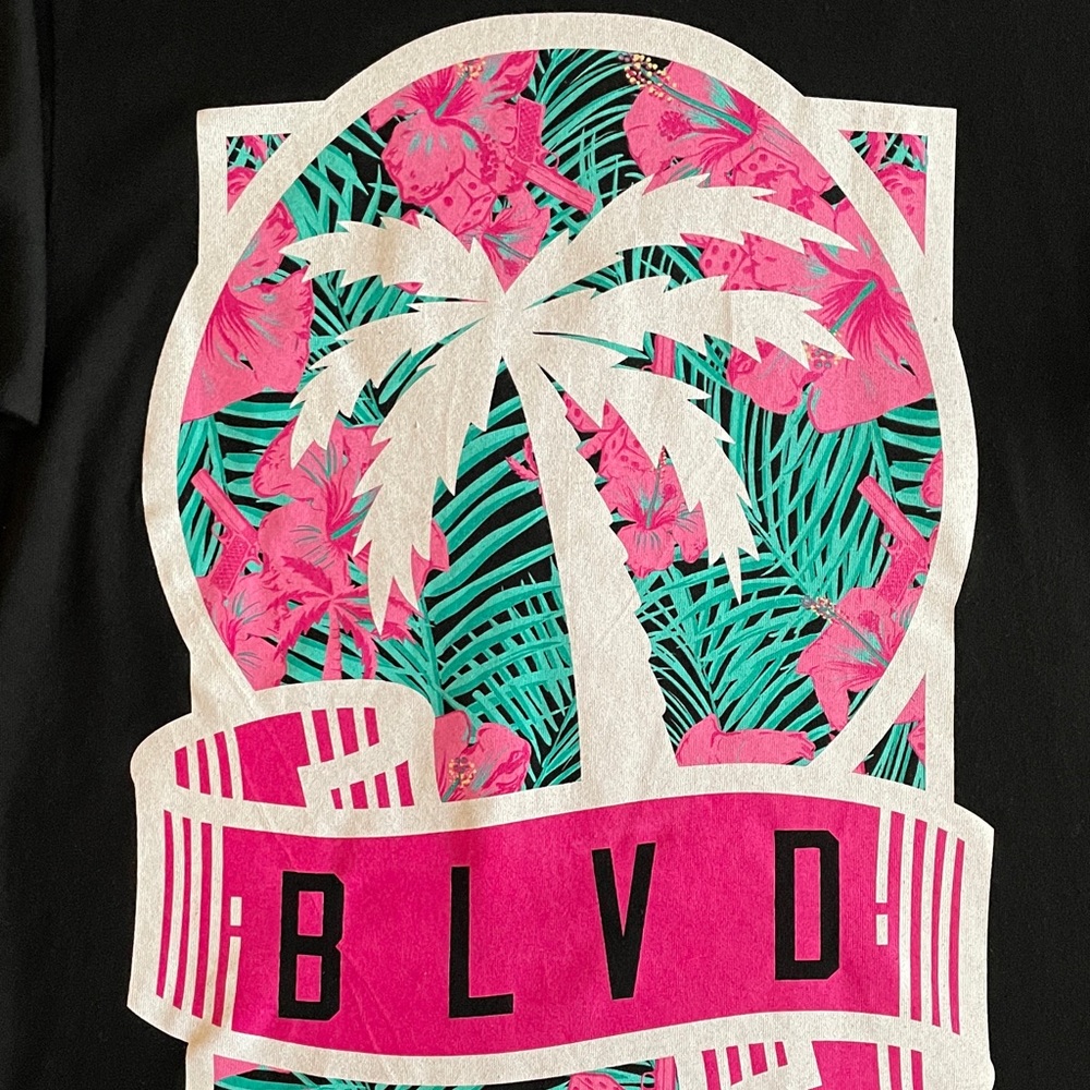 BLVD Supply Pink Palm Tree Graphic T-shirt